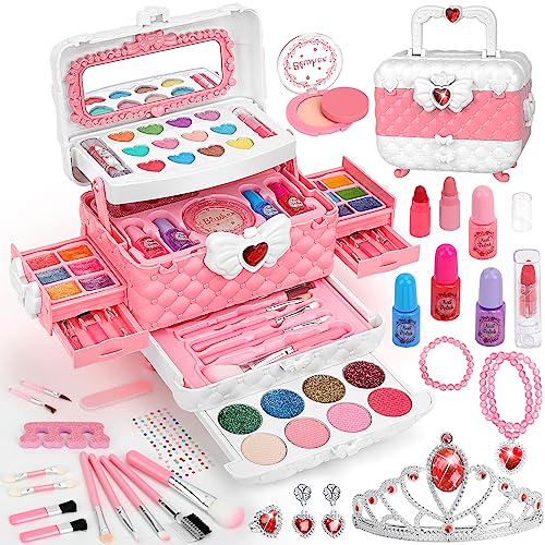 Girl's Makeup Kit, 60pcs - Pink