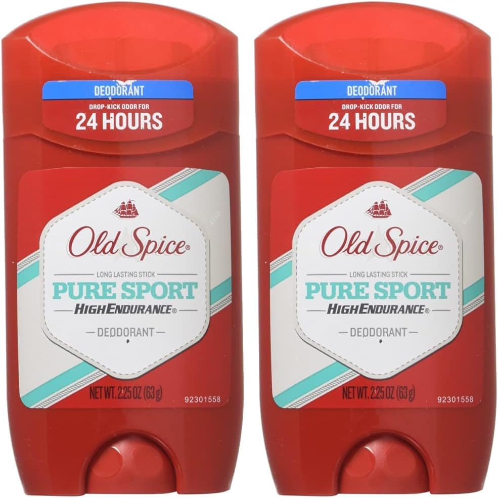 Old Spice Old Spice High Endurance Deodorant Long Lasting Stick Pure Sport, Pure Sport 2.25 oz (Pack of 2)