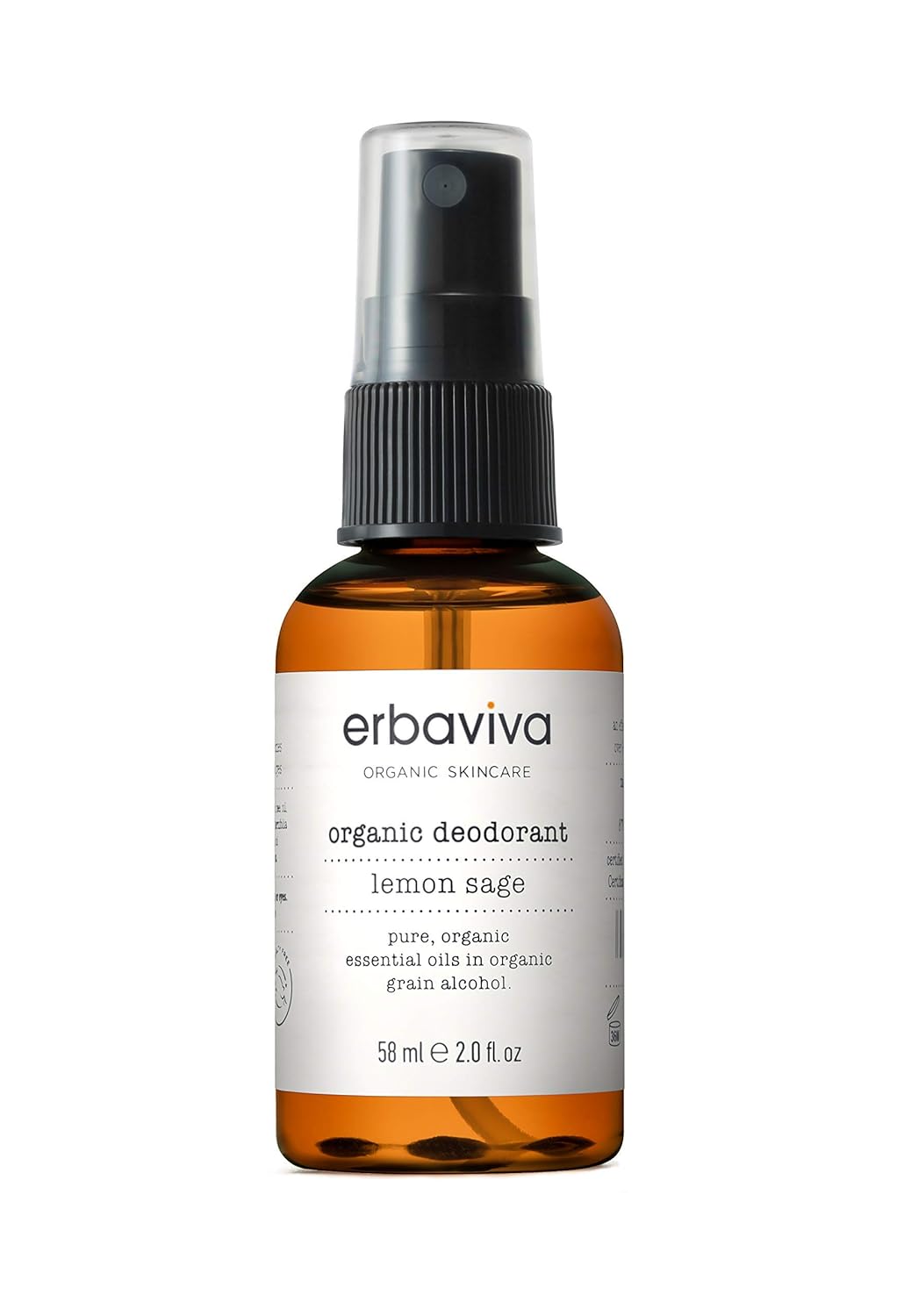 erbaviva Organic Deodorant, Lemon & Sage, 2 Fl Oz