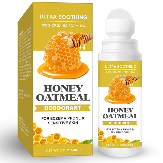 Honey Oatmeal Deodorant,Honey Body Deodorant, Deodorant Roll-On for Women & Men, 60ml