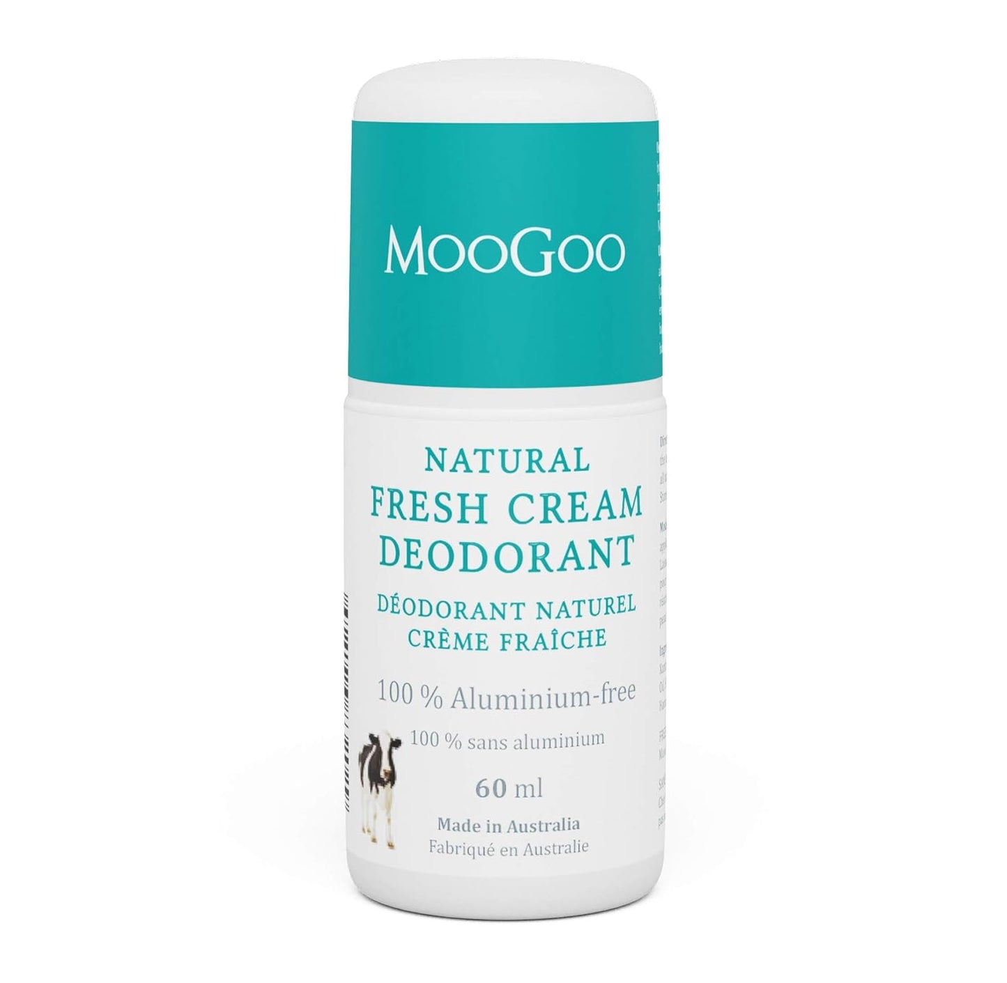 MooGoo Fresh Cream Deodorant – Aluminum Free Deodorant for Women and for Men – Roll On Deodorant. Non Toxic, Aerosol Free, Cruelty Free.