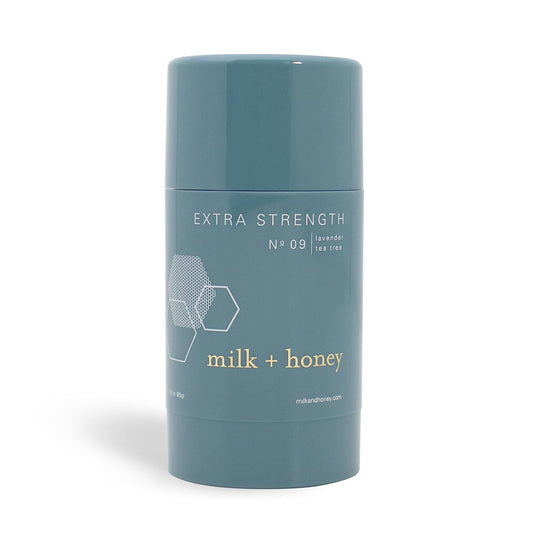 milk + honey Extra Strength Deodorant No. 09, Aluminum Free Deodorant for Women and Men, Natural Deodorant Gentle on the Skin, Lavender and Tea Tree scent