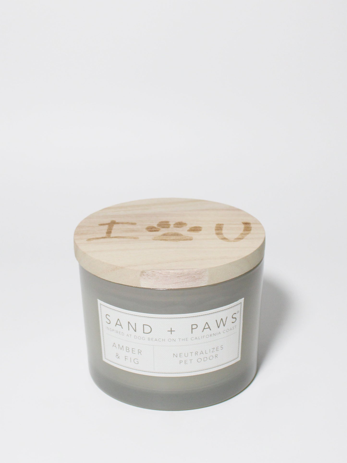 Sand + Paws Amber & Fig 12 oz scented candle