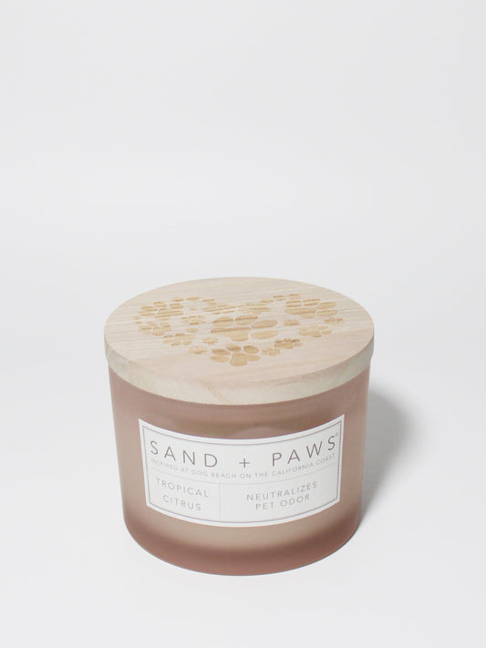 Sand + Paws Tropical Citrus 12 oz scented candle
