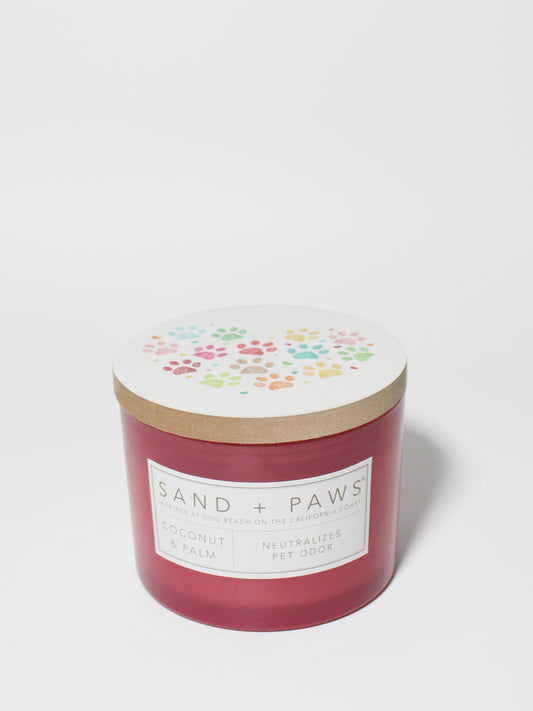 Sand + Paws Coconut & Palm 12 oz scented candle