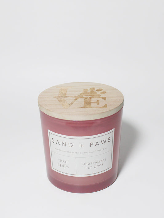 Sand + Paws Goji Berry 21 oz scented candle