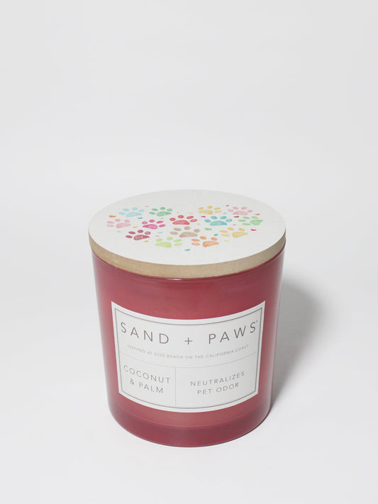 Sand + Paws Coconut & Palm 21 oz scented candle