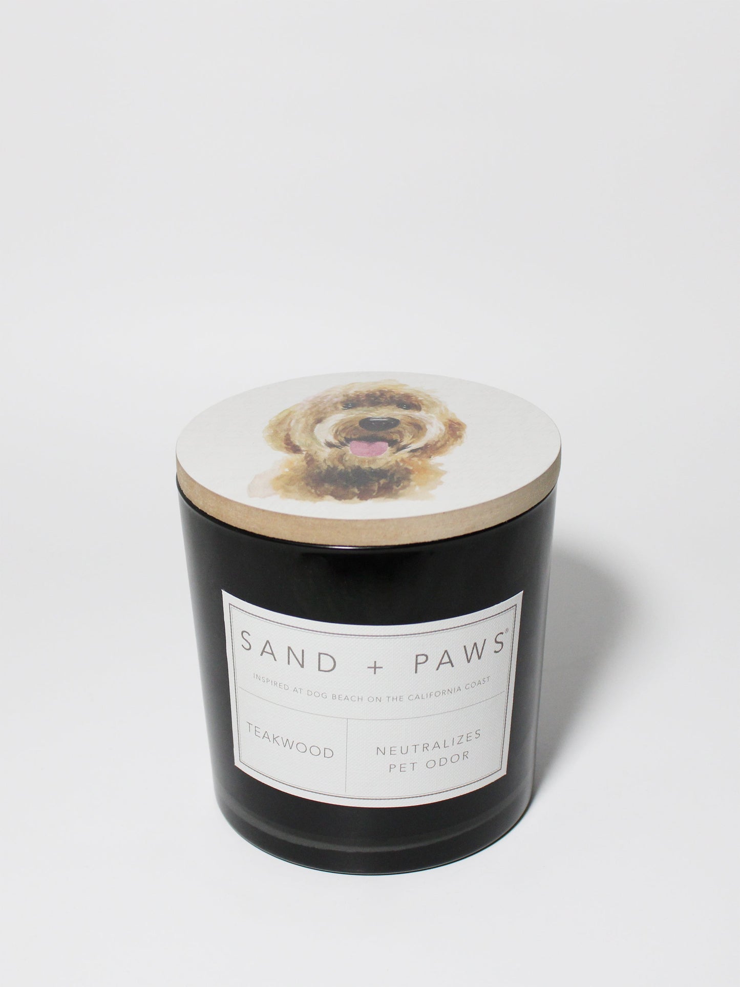 Sand + Paws Teakwood 21 oz scented candle