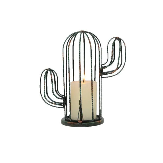 CACTUS CAGE PILLAR CANDLE HOLDER