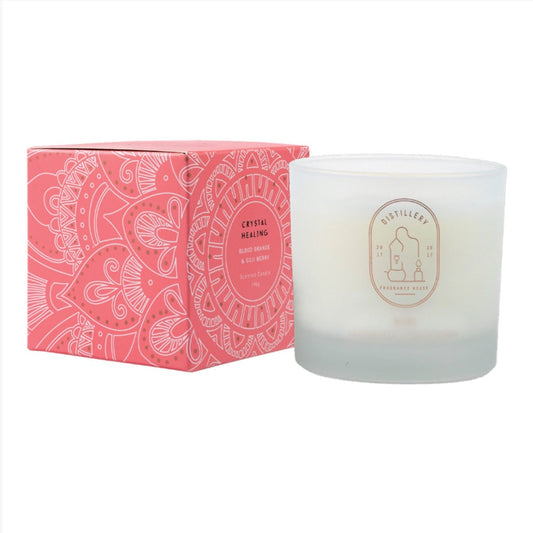 DISTILLERY FRAGRANCE HOUSE Soy Candle 190g Crystal Healing (Blood Orange & Goji Berry)