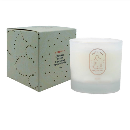 DISTILLERY FRAGRANCE HOUSE Soy Candle 190g Serenity (Coconut Peach)