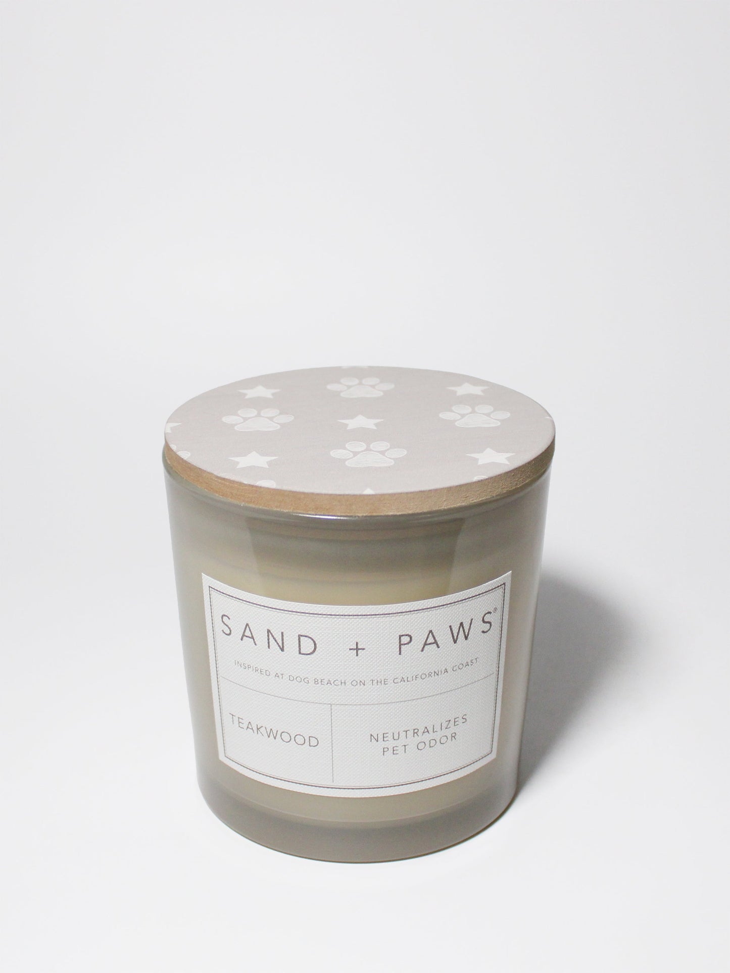 Sand + Paws Teakwood 21 oz scented candle