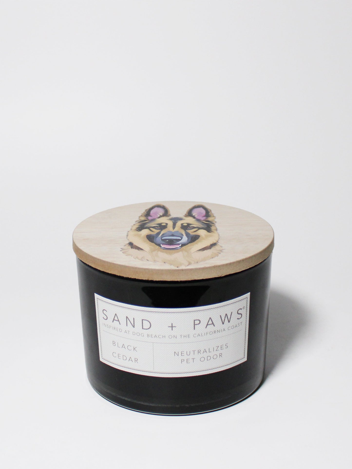 Sand + Paws Black Cedar 12 oz scented candle