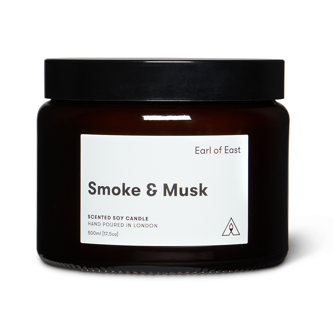 Earl of East | Smoke & Musk - Soy Wax Candle - 500ml [17.5oz]