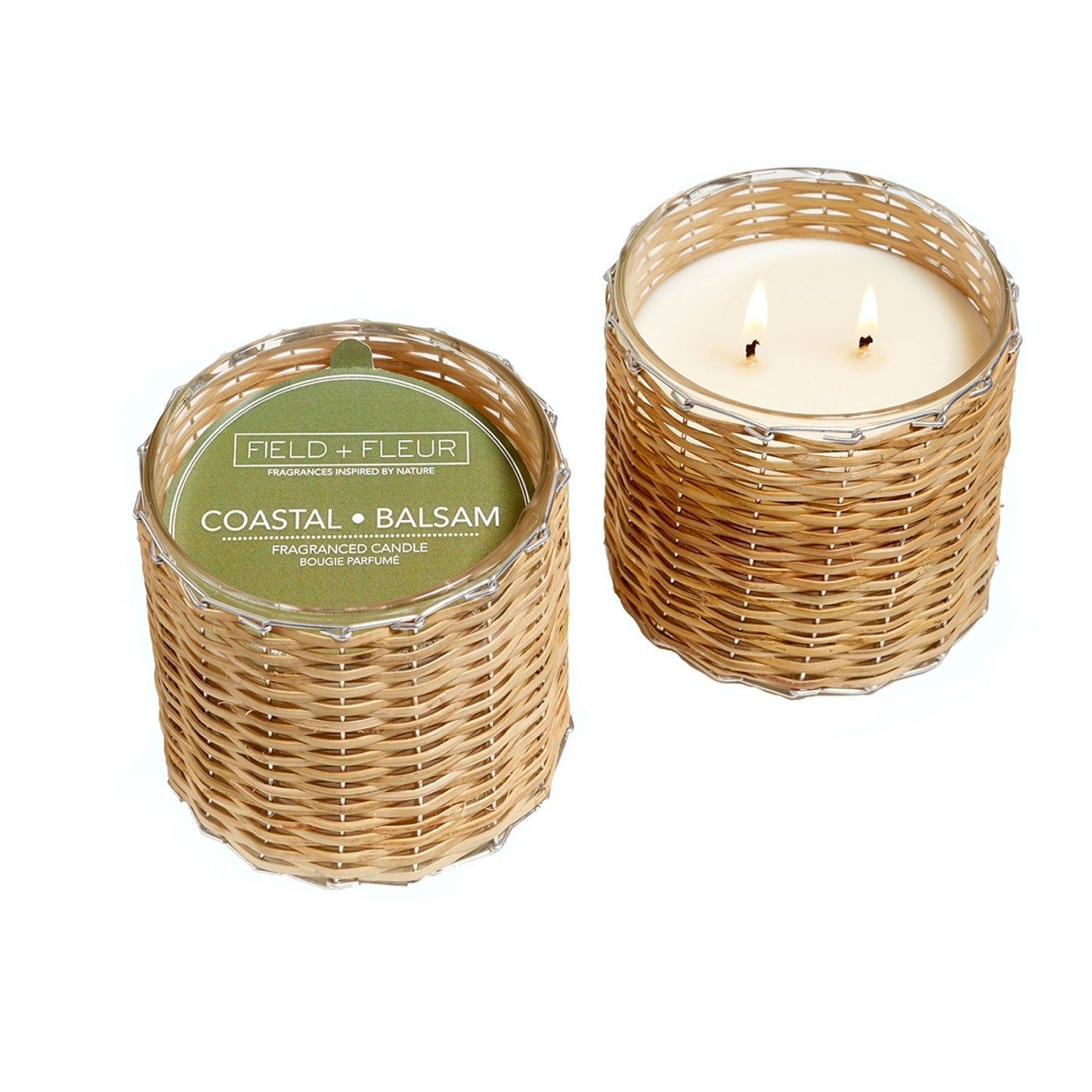 Coastal  Balsam Handwoven Wicker Candle
