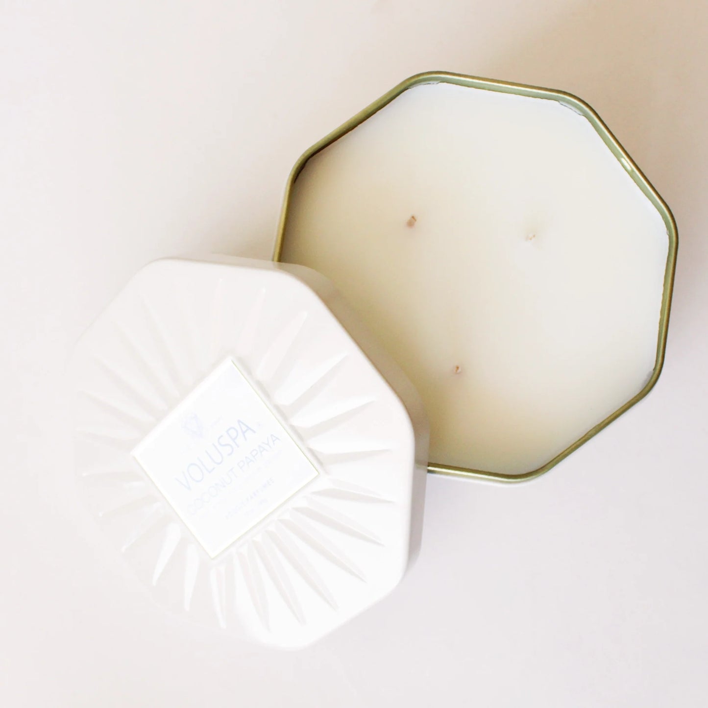 Coconut Papaya Candle | Octagon Tin