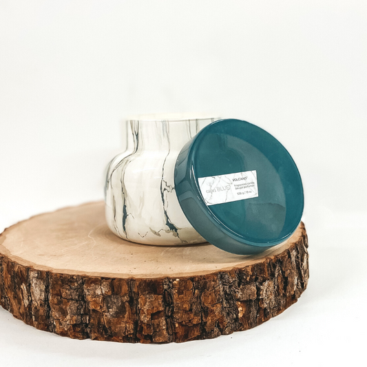 Capri Blue | 19 oz. Marble Jar Candle in Slate Blue | Volcano