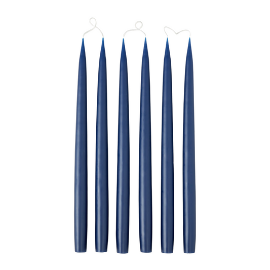 Classic Navy Blue Tapers (Set of 6)
