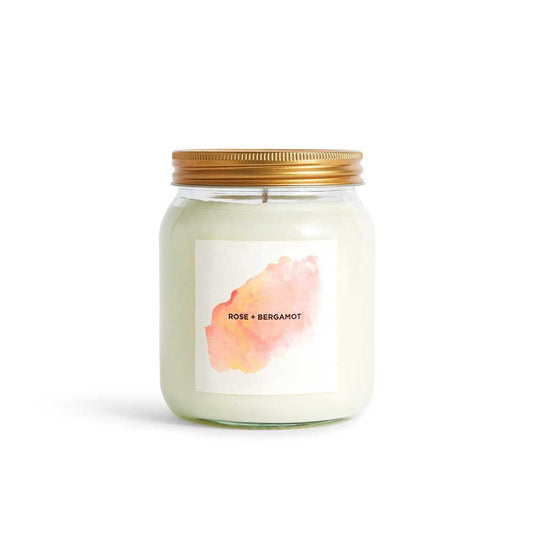Floral - Rose & Bergamot Aromatherapy Candle