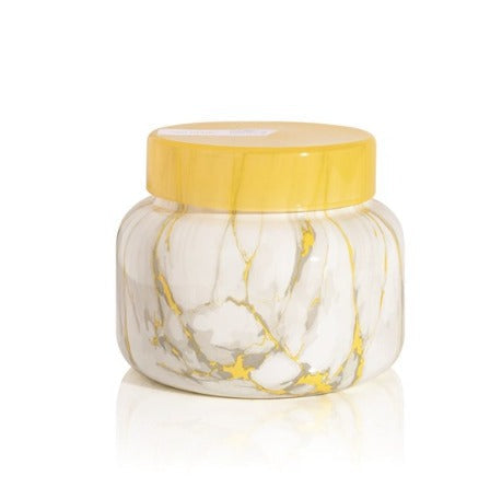 Yellow Marble Pineapple Flower  Jar