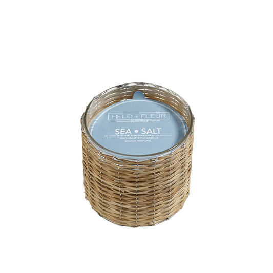 Sea and Salt Handwoven Wicker Candle