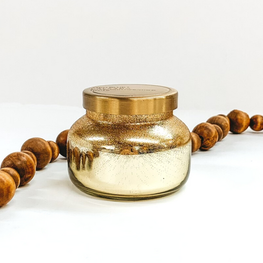 Capri Blue | 8 oz. Petite Jar Candle in Gold Glitter Ombre | Volcano