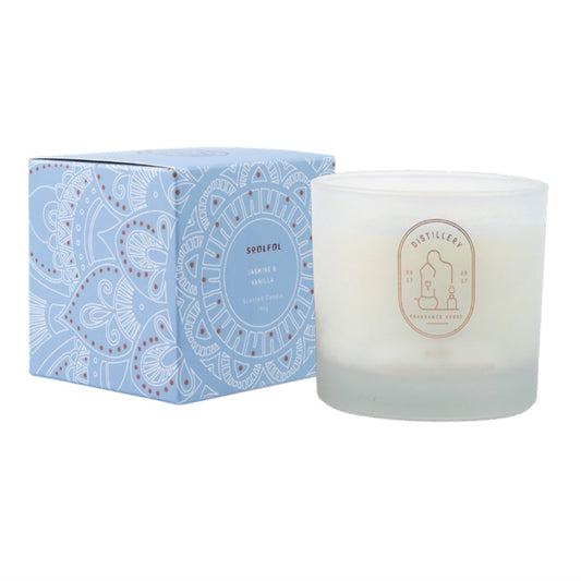 DISTILLERY FRAGRANCE HOUSE Soy Candle 190g Soulful (Jasmine & Vanilla)