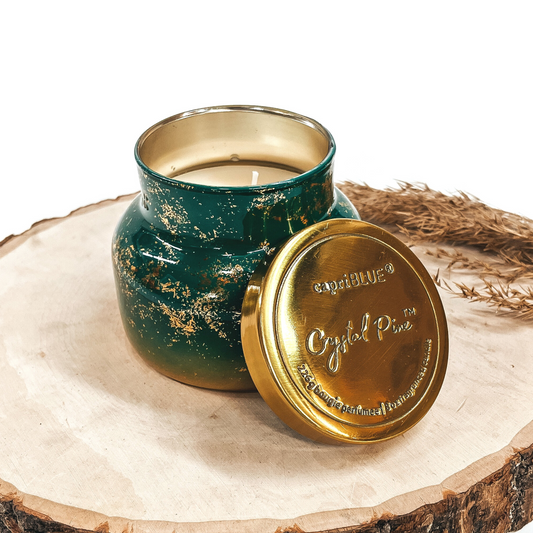 Capri Blue | 8 oz. Glimmer Petite Jar Candle | Crystal Pine