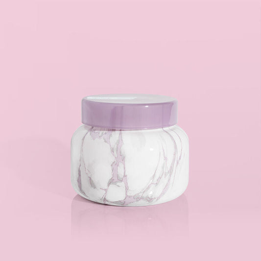 Capri Blue | 19 oz. Marble Jar Candle in Amethyst | Aloha Orchid