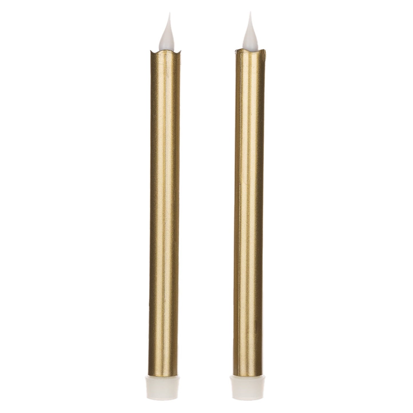 Gold Simplux Designer LED Taper Candle with Remote, Set of 2