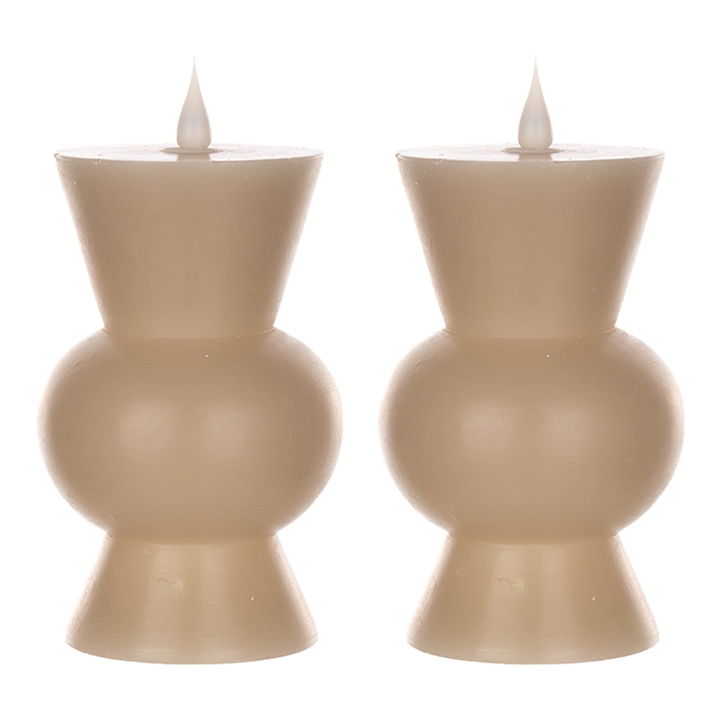 Grey 3.5" x 5.5" Simplux Designer LED Candle with remote, Set of 2