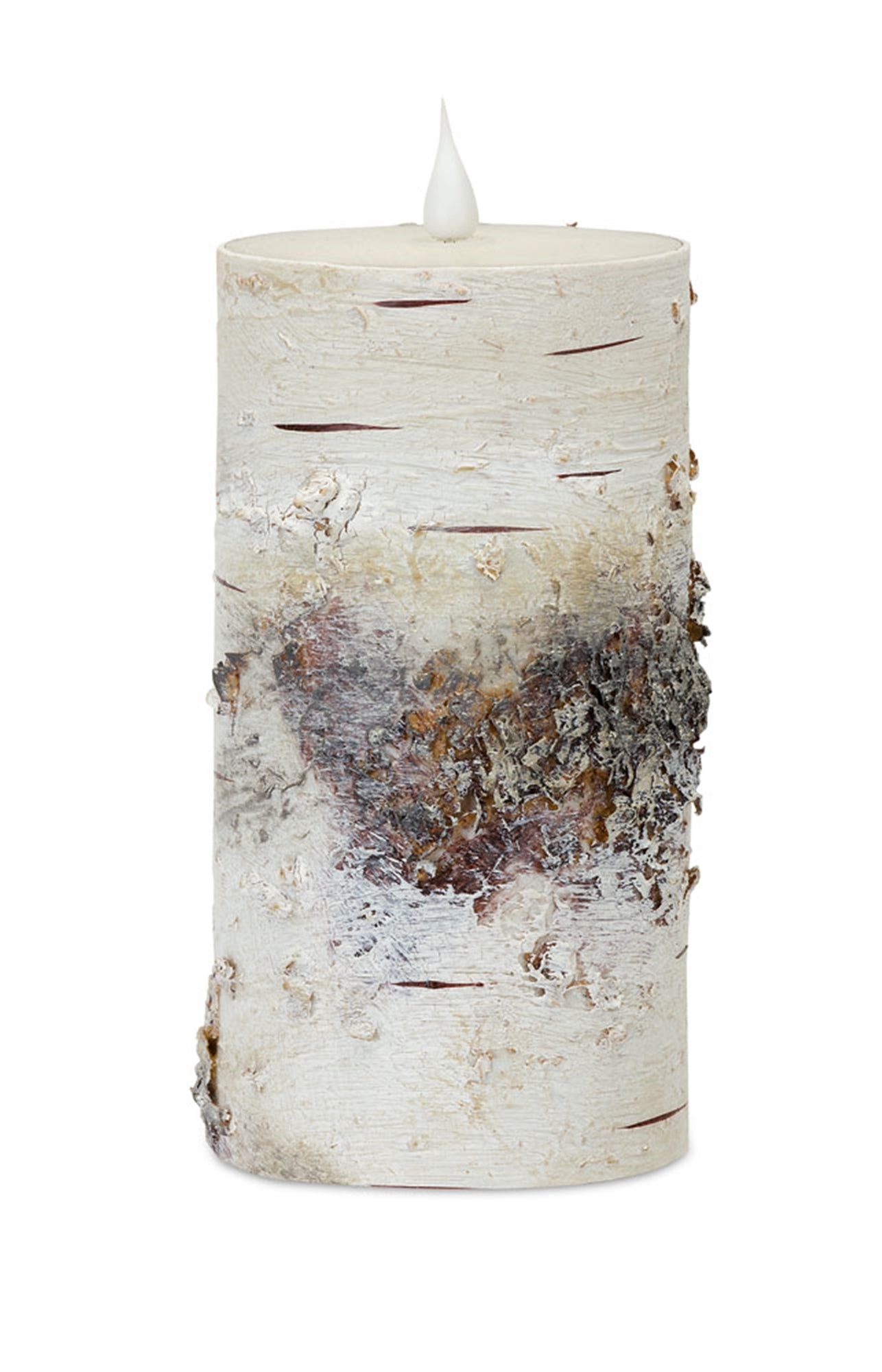 LED Birch 7"H Designer Candle with Remote