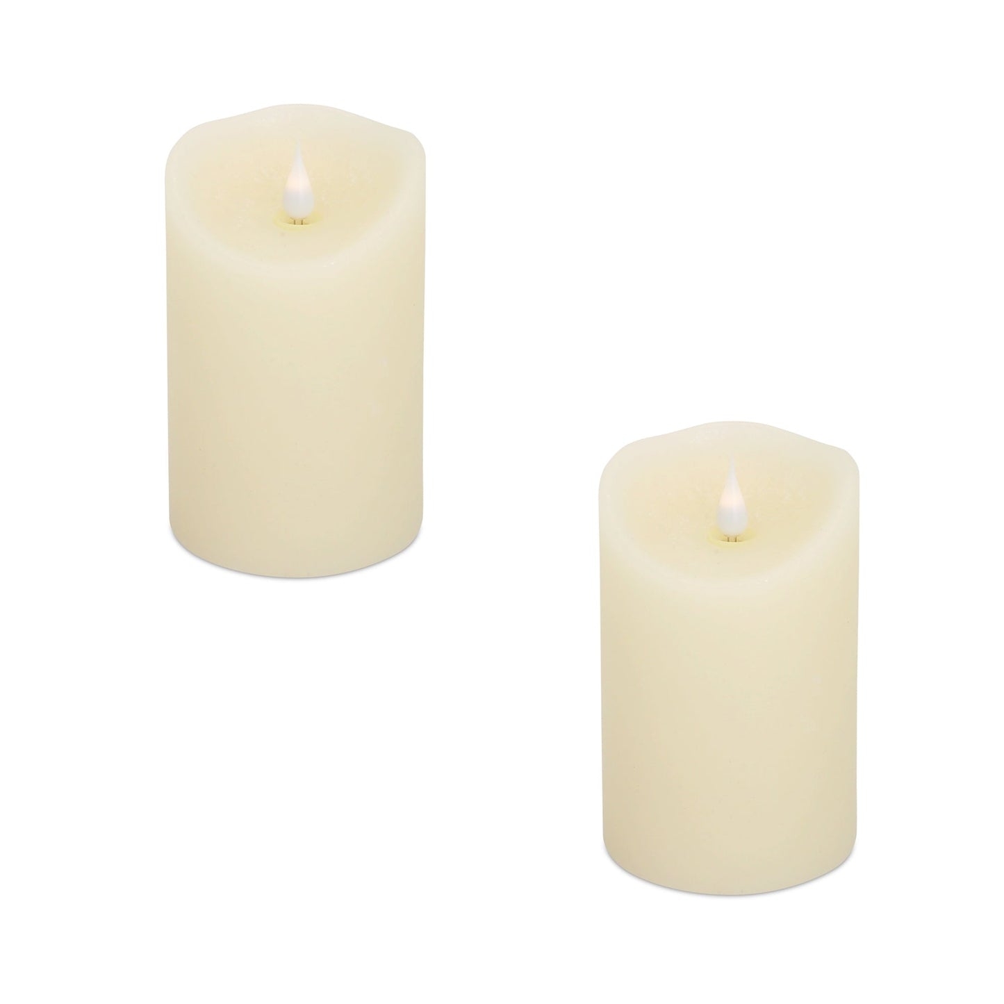 Simplux LED Designer Melted Wax Candle with Remote (Set of 2) 5.5"H